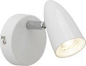 BRILLIANT lamp Nano LED wandspot wit / chroom | 1x 4W LED geïntegreerd (SMD), (350lm, 4000K) | Schaal A ++ tot E | Draaibare kop