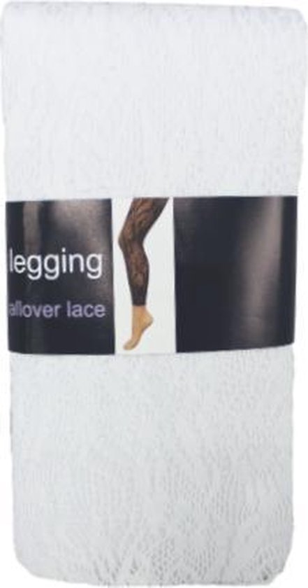 Legging femme - Fantaisie - Dentelle - Blanc | bol.com