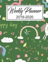 Weekly Planner 2019 - 2020: Unicorns Weekly Planner Academic Calendar and Organizer