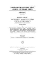Nominations of Richard Capka, James B. Gulliford and William L. Wehrum