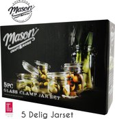 TTU Mason Craft & More Glazen Jarset - 5 Delig