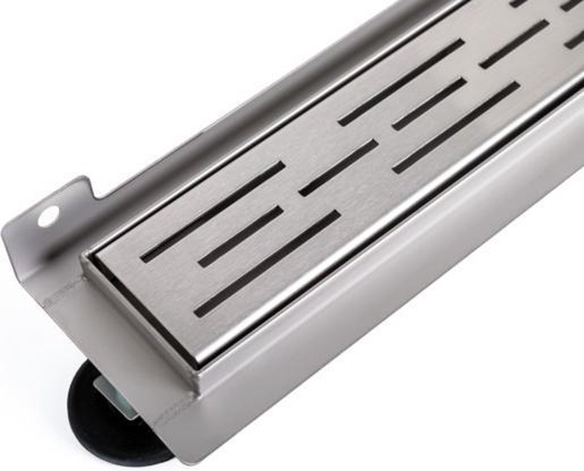 Brauer Douchegoot 120cm met Muurflens Standaard Rooster