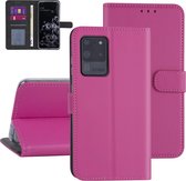 Samsung Galaxy S20 Ultra Book Case hoesje - felroze - Kaarthouder