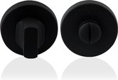 Toiletgarnituur - Zwart - RVS - GPF - Binnendeur - GPF8911.05 50x6mm stift 5mm zwart grote knop