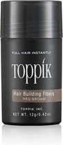 Toppik Hair Building Fibers (haargroei vezels) - 12gr - Middenbruin + GRATIS Hairline optimizer