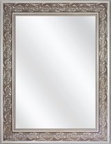 Spiegel met Lijst - Zilver - 40 x 60 cm - Sierlijk - Barok - Buitenmaat: 58 x 78 cm
