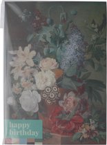 24 Wenskaarten - Happy Birthday - verjaardagskaart / felicitaties met bloemen - 10x15cm