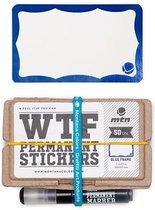 MTN WTF Permanent Blue Frame Stickers - Inclusief marker