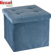 Resal Homeware Poef Met Opbergruimte - Ottoman Fluweel