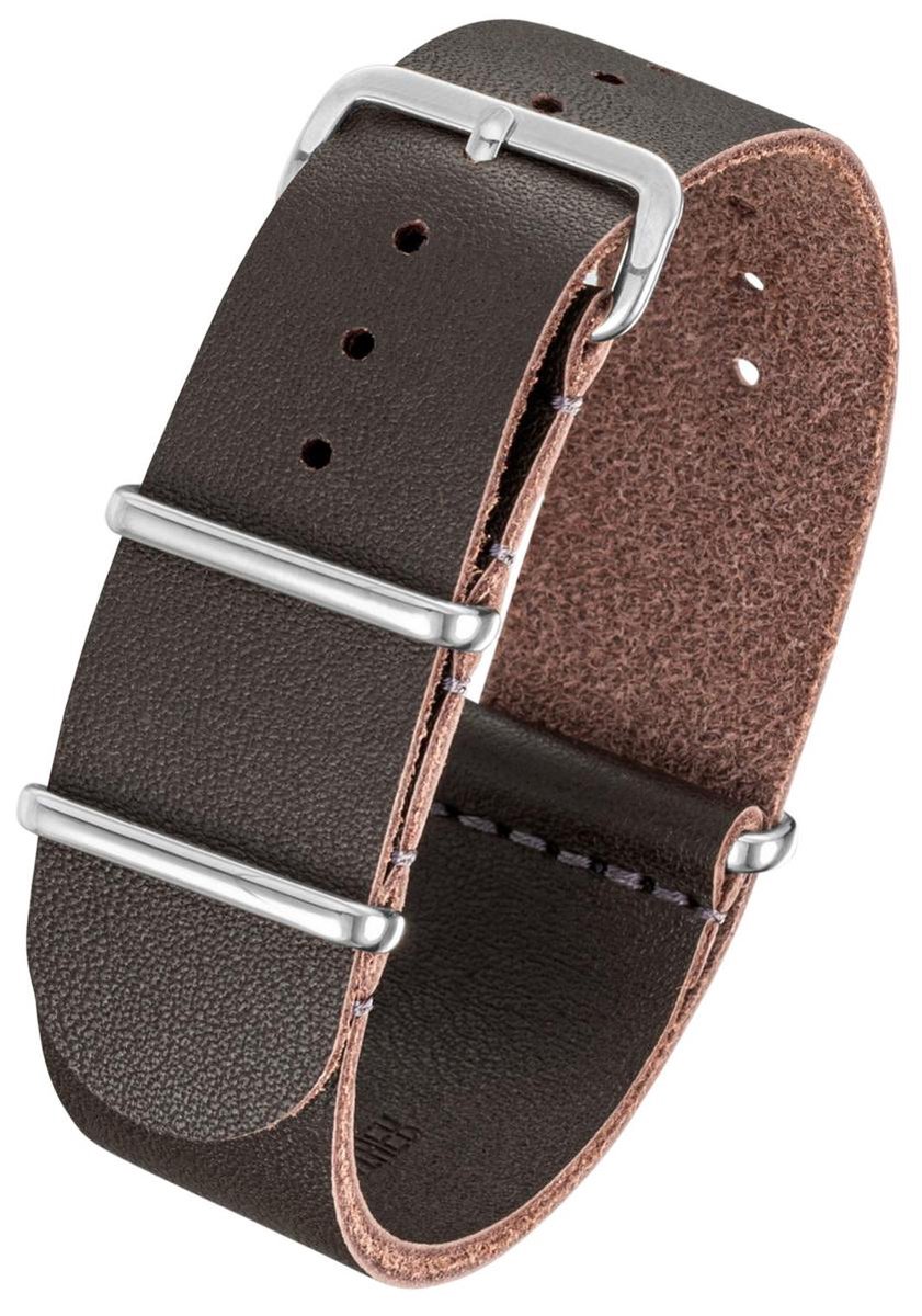 Horlogeband Nato Strap - Leer - 100% Echt Leder - 18mm - Swyft