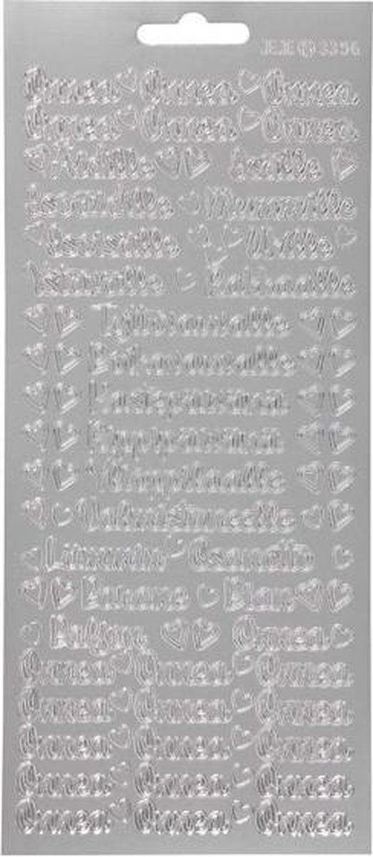 Stickers Zilver Onnea/aidille Patroon