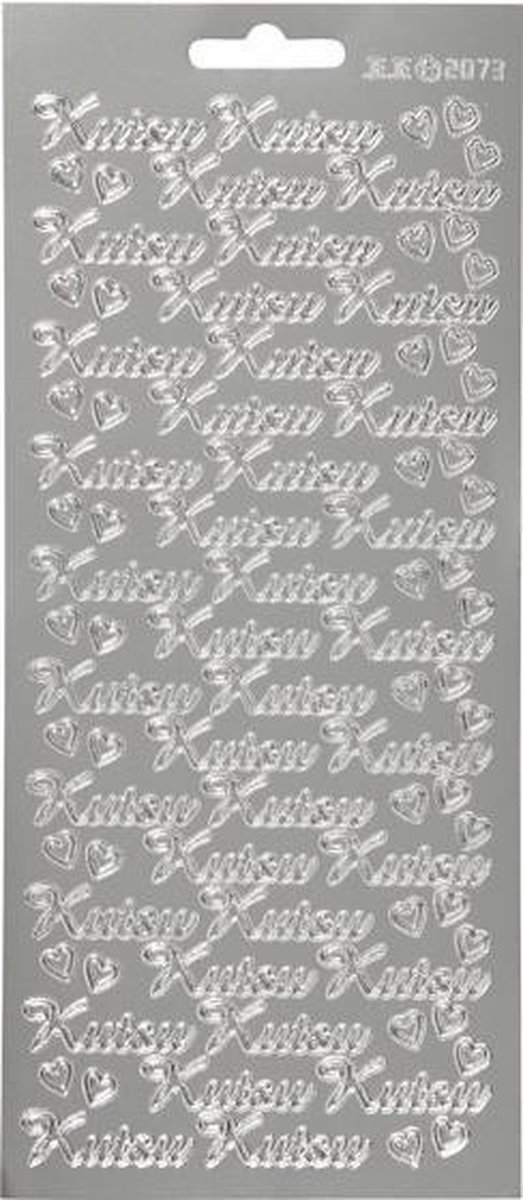 Stickers vel 10x23 cm zilver Kutsu 1vel