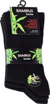 Socke|Sokken|"Bamboesok"|Antibacterieel|Kleur: Zwart|Maat 39/42/(3 Paar)