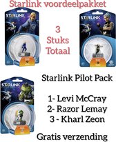 PACKAGE AVANTAGE Starlink: Battle for Atlas / 3 X PILOT PACK / Levi McCray - Kharl Zeon - Razor Lemay (LIVRAISON GRATUITE)
