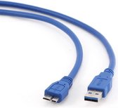 Transmedia USB Micro naar USB-A kabel - USB3.0 - tot 0,9A / blauw - 1 meter