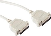 Seriële RS232 kabel 25-pins SUB-D (m) - 25-pins SUB-D (m) - 3 meter