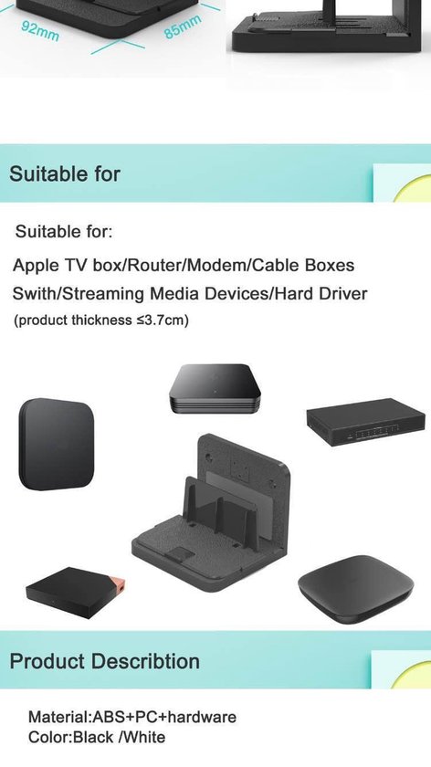 Muurbeugel, Internet Kit Satellietbeugel Routerhouder voor Mesh Router V2, Mount Router Wandbeugel, met Installatiegereedschap