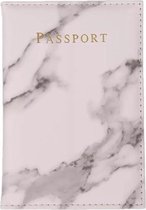 Paspoorthouder - Paspoorthoes - Paspoort cover - Grijs / wit - Marmer