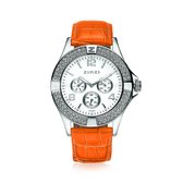 ZINZI Watch witte plaat oranje band UNO12