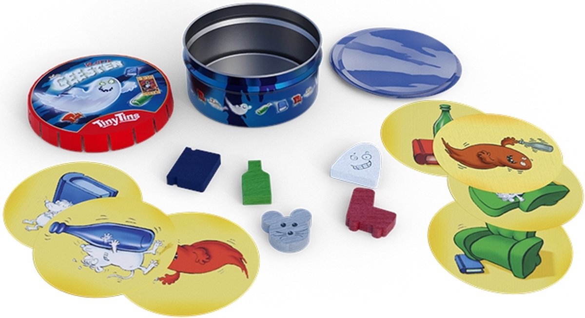 999 Games - Tiny Tins: Vlotte Geesten - Kaartspel - Ideaal om overal mee naartoe te nemen - Reisspel - Familiespel - Klein cadeautje — afbeelding 5