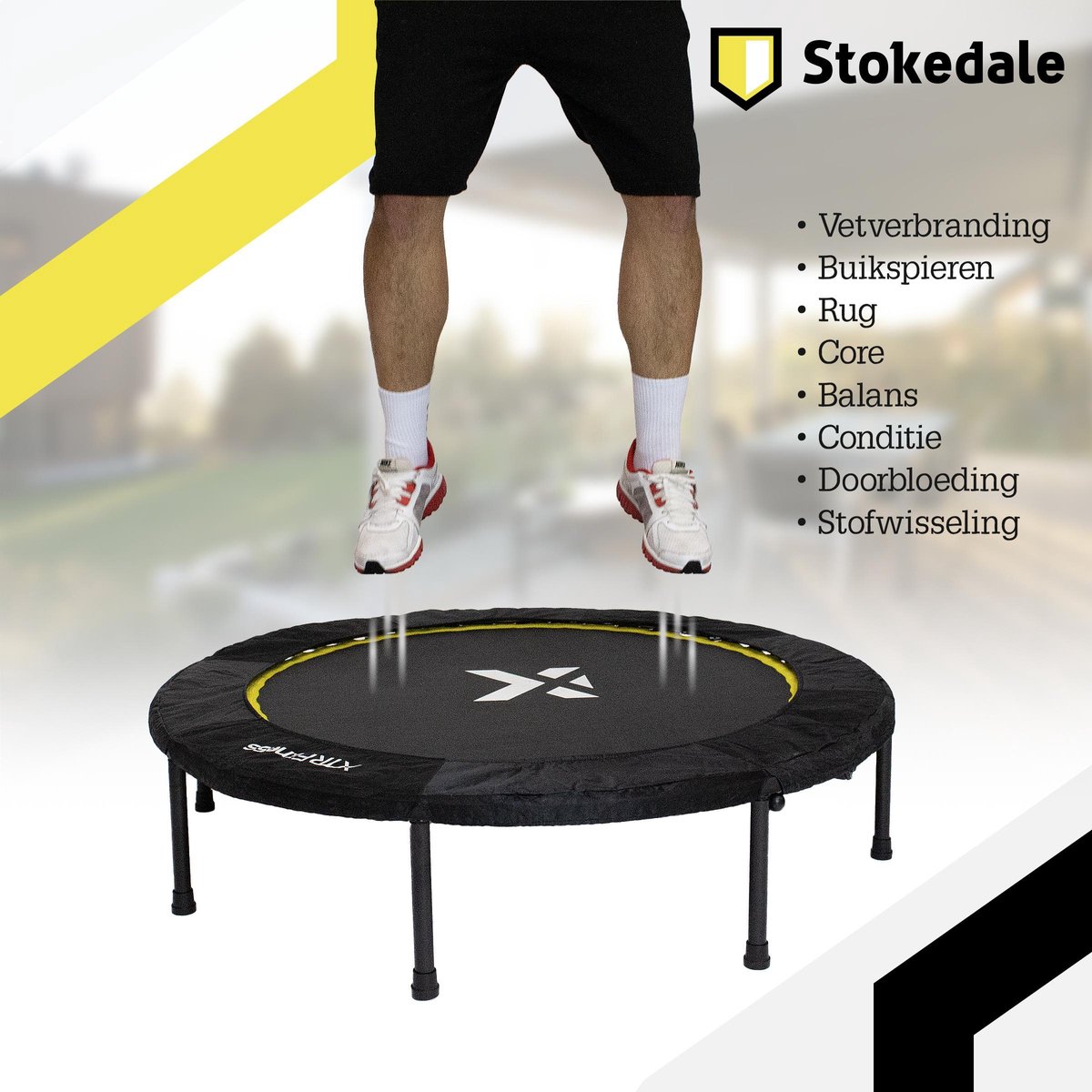 Stokedale Fitness Trampoline – Opvouwbaar – Tot 140 KG – Stabiel – Robuust  –... | bol.com