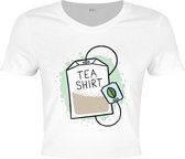 Grindstore Crop top -M- Tea Shirt Wit