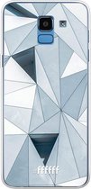 Samsung Galaxy J6 (2018) Hoesje Transparant TPU Case - Mirrored Polygon #ffffff