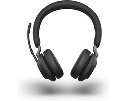 Jabra Evolve2 65 UC Stereo Headset USB-A - UC-gecertificeerd (Zoom, Google Hangout, Avaya, Mitel ...) - Incl. Laadstandaard - Zwart