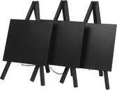Mini tripod table chalk board - Wood with lacquered black finish - 24x15cm - Set of 3