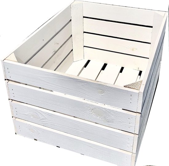 Heer Geavanceerde uitbarsting EcoBox A 01W, Houten Fruitkist / Kist / houten kist wit / eco decobox /  Houten kisten... | bol.com