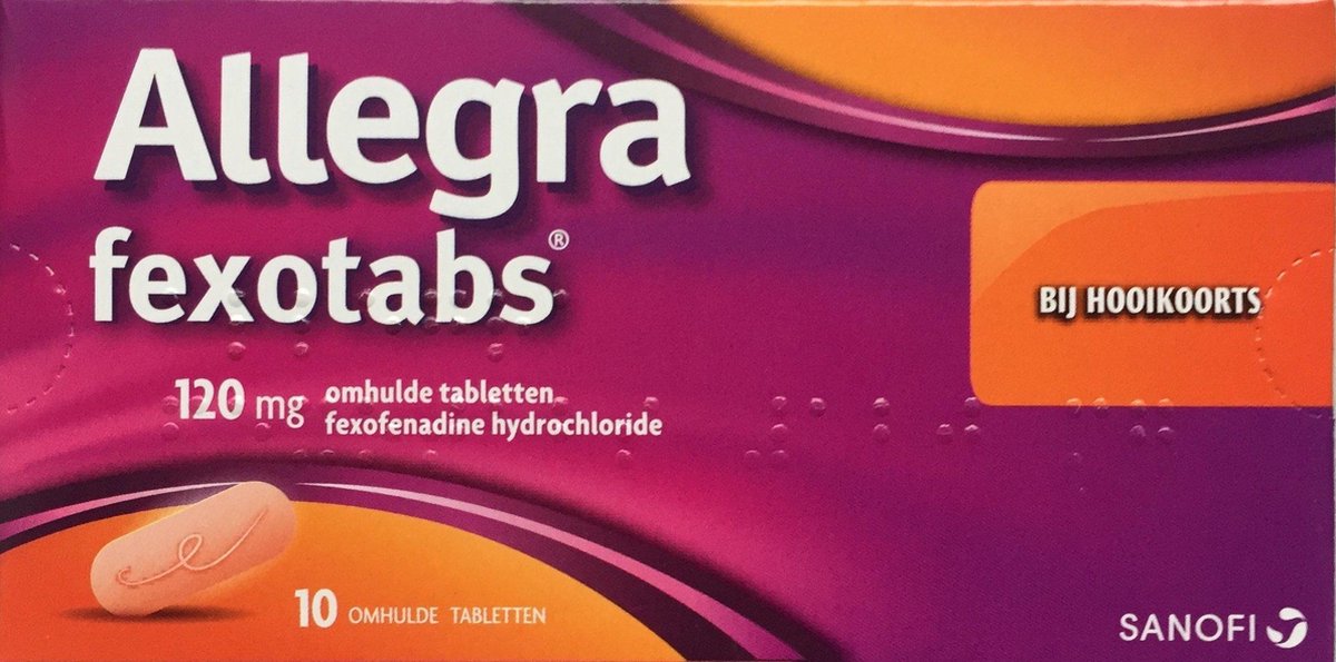 Goedkoopste Allegra fexotabs 120 mg - 10 tabletten - omhulde tabletten bij hooikoorts
