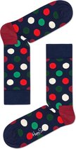 Happy Socks Big Dot Sokken - Blauw/Rood/Groen - Maat 41-46
