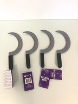 halloween mes met bloedspetters (kunststof) - set van 4 stuks (half rond)