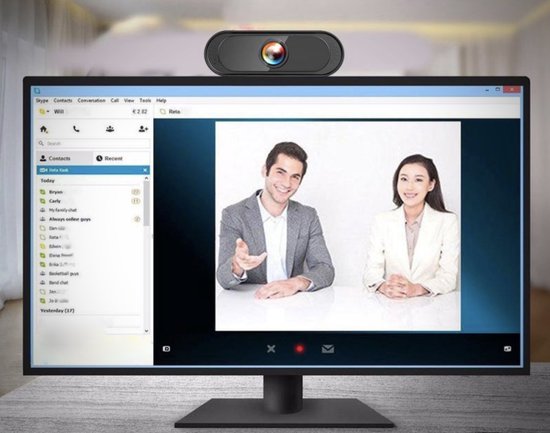 Webcam voor PC HD 1080P | Ingebouwde microfoon| Mac, Windows, HP, Lenovo, Dell| USB2.0 aansluiting| 1920x1080 resolutie camera - Merkloos