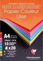Clairefontaine Papier 10 kleuren - A4 20 vel - 120 grams
