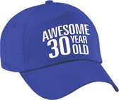 Awesome 30 year old verjaardag pet / cap blauw voor dames en heren - baseball cap - verjaardags cadeau - petten / caps