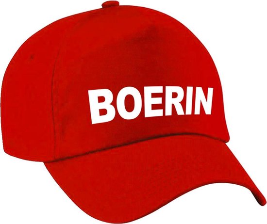 Boerin verkleed pet rood voor dames - boerin baseball cap - carnaval... |  bol.com