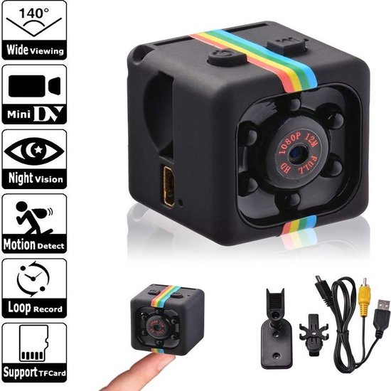 Mini Action Camera HD 1080P Sensor Nachtzicht Camcorder Motion DVR Micro  Camera Sport... | bol.com