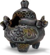 Aqua deco chinese vaas 14,5x12,8x15,3cm