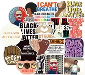 Black Lives Matter stickers - BLM - George Floyd - anti discriminatie - Activisme Movement - 50 stickers