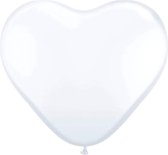 Folat Ballonnen Hartvormig 30 Cm Latex Wit 100 Stuks