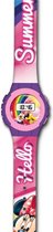 Disney Horloge Minnie Mouse Junior 22 Cm Rubber Roze/paars