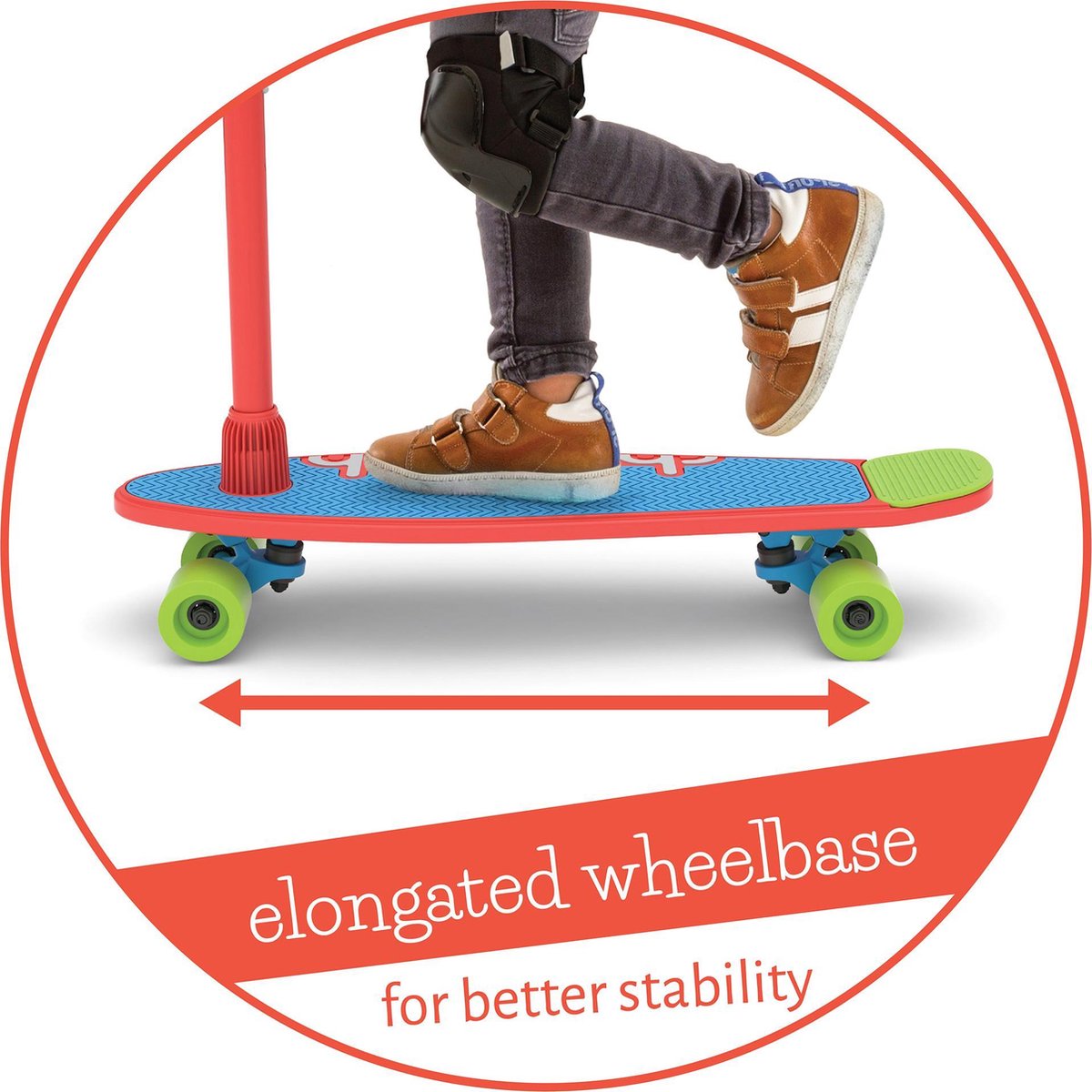 Chillafish Skateboard en Step 2-in-1 - Kinderstep omvormbaar naar Skateboard - Rood - Jongens en meisjes 3 jaar en ouder - Verstelbaar stuur - Model Skatieskootie 2 — afbeelding 8