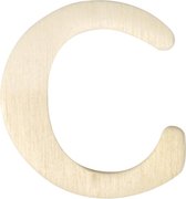 Houten letter C 4 cm