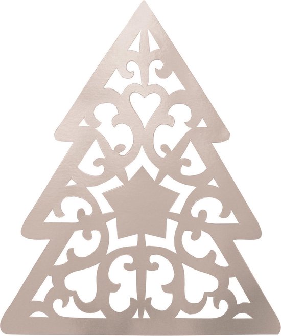 Hangdecoratie Kerstboom zilver 50 cm