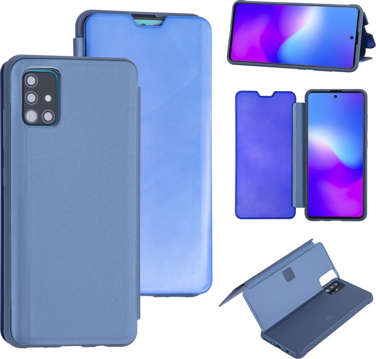LichtBlauw hoesje Samsung Galaxy A71 - Book Case (A715F)