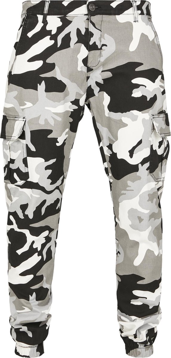 Heren Mannen Strijders Camouflage Streetwear Modern Casual Menswear – Cargo Jogging Pants Snow Camo