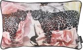 Jacquard Velvet Leopard Kussenhoes | Jacquard - Velours / Fluweel - Polyester | 30 x 50 cm