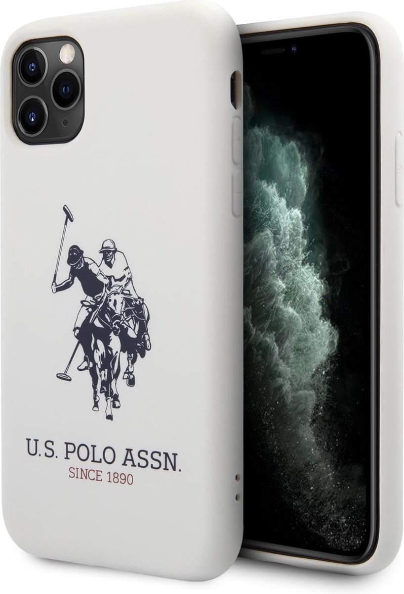 US Polo Apple iPhone SE2 (2020) & iPhone 8 Wit Backcover hoesje - Groot paard
