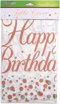 Oaktree - Tafelkleed Happy Birthday Rose Gold
